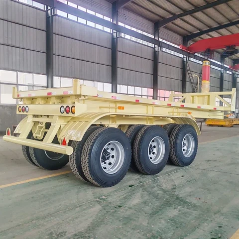 3 Axles 40ft and 45 Feet Skeletal Container Truck Trailer Chassis
