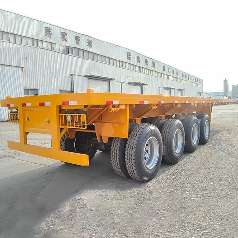 4 Axle 53 Foot Flatbed Semi Trailer