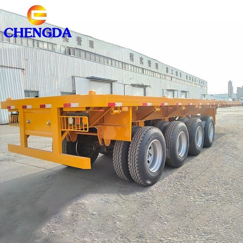 4 Axle Flatbed Container Semi Trailer