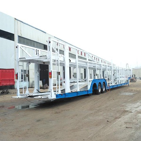 3 Axle Vehicle Car Carrier Semi Trailer Transport Truck