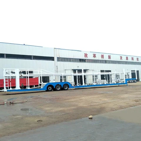 3 Axle Vehicle Car Carrier Semi Trailer Transport Truck