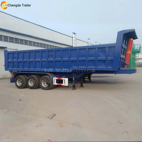 35Cbm 3Axles End Dump Trailer