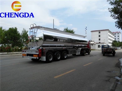 3 Axles Fuel Tanker Semi Trailer Of Aluminum