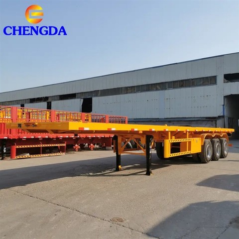 3 Axle 40 Foot Flatbed Container Trailer
