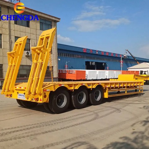 3 Axle 45ft Lowboy Trailer
