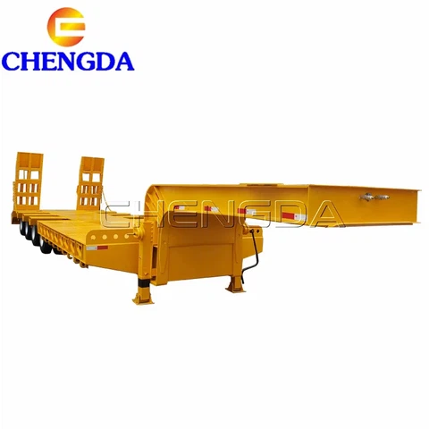 3 Axle Gooseneck Lowboy Semi Trailer