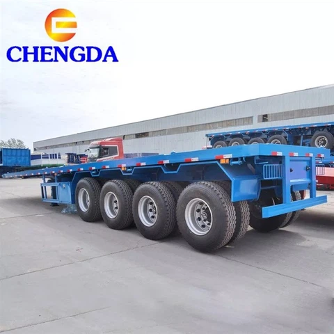 4 Axle 53ft Flatbed Semi Trailer