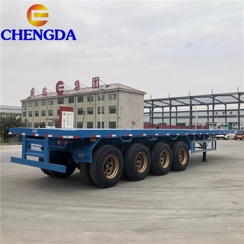 4 Axle 53ft Flatbed Semi Trailer