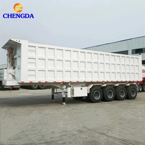 4 Axle Steel End Dump Trailer