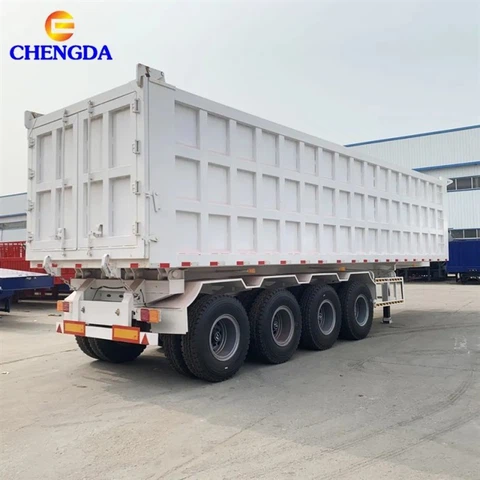 4 Axle Steel End Dump Trailer