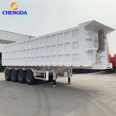 4 Axle Steel End Dump Trailer