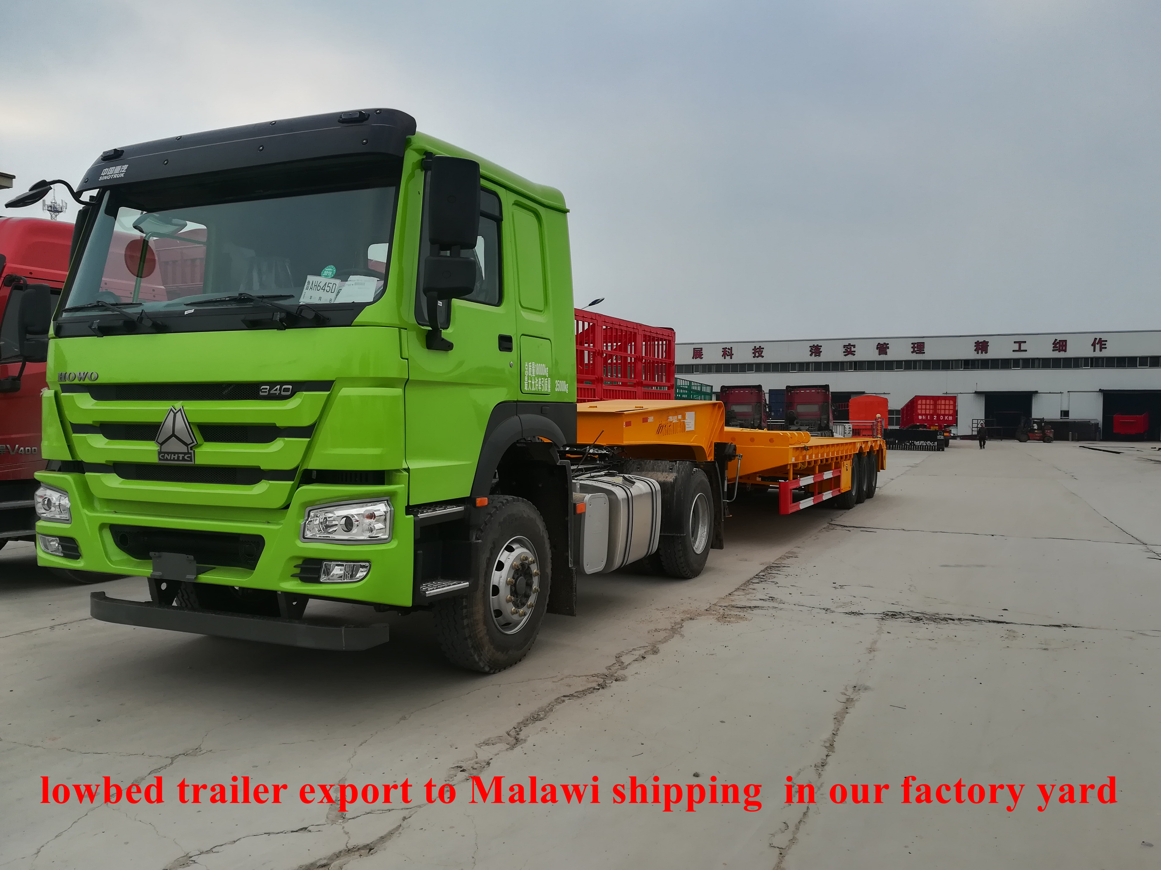 lowbed trailer export to Malawi shipping  in our factory yard on 04232018 (5).jpg