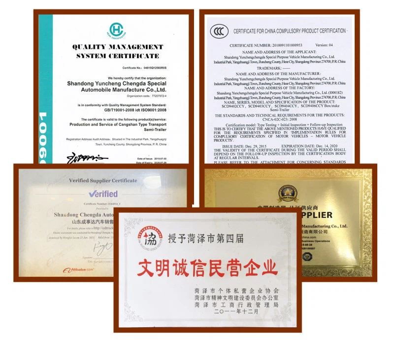 fuel tanker trailer Certificate