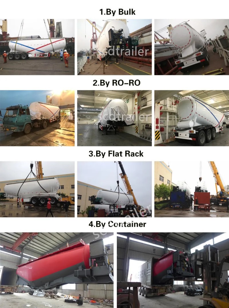 cement mixer trailer shipping