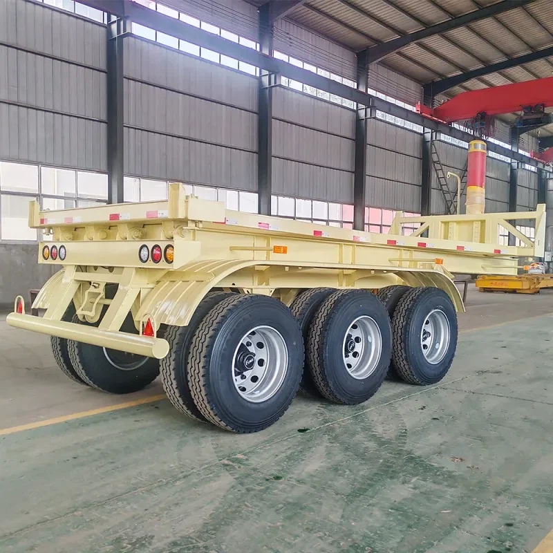 3 Axles 40ft and 45 Feet Skeletal Container Truck Trailer Chassis
