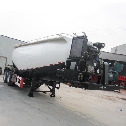 China Trailer Manufacture 2 Axles 30tons V Shape Silo Cement Bulker Tank Trailer