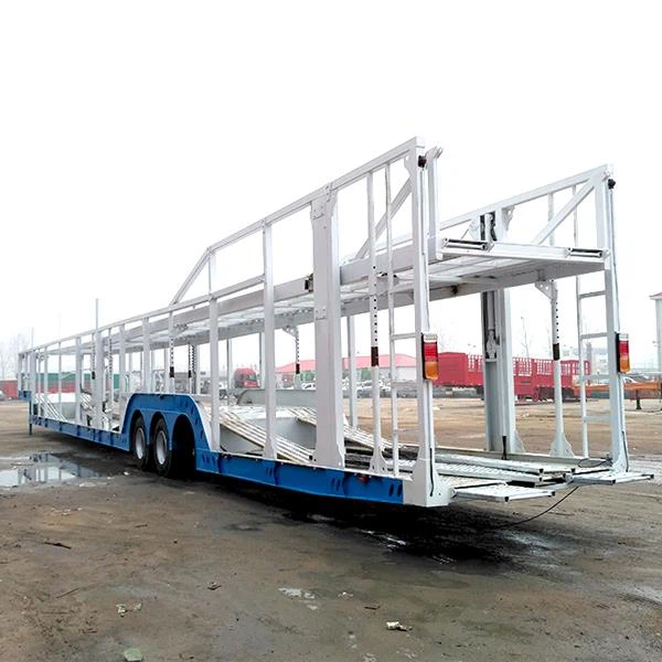 3 Axle Vehicle Car Carrier Semi Trailer Transport Truck
