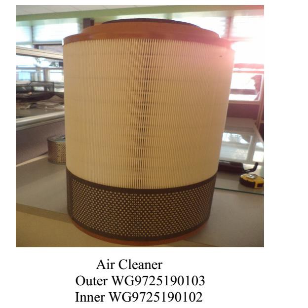 SINOTRUK HOWO Original Durable Air Cleaner Set WG9725190103