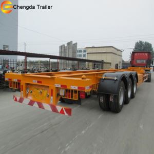 20ft 40ft 2axles 3 Axles New Skeleton Flatbed Semi Trailer For Sale