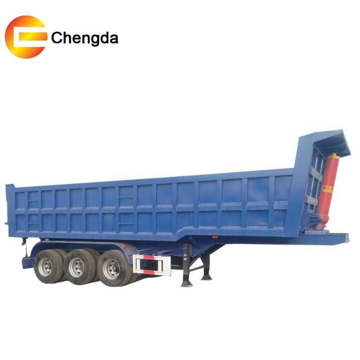3 Axles Hydraulic Front Lifting 40 Cubic Meter Tipper Trailer