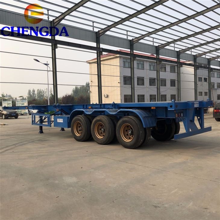 Hot Sale Tri-axle 20ft 40ft Container Frame Skeleton Trailer