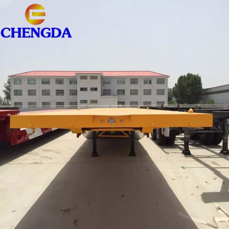 Hot Sale Tri-axle 3 Axle 40ft Flat Bed Trailer Dimensions