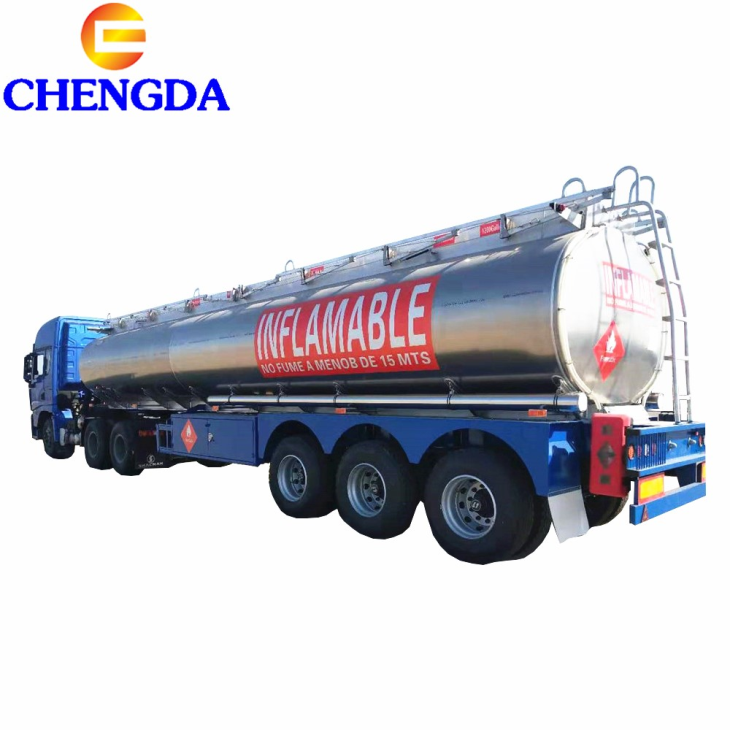 Made In China 3 Axles Aluminum Fuel Oil Tank Trailer