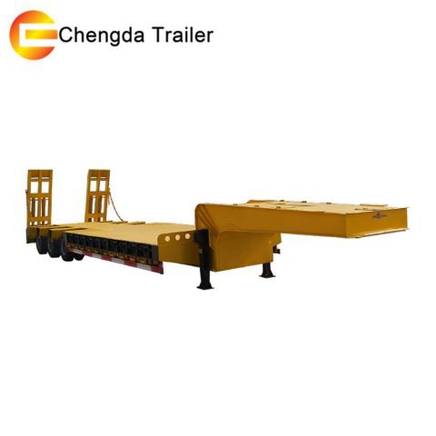3 Axle 60 Tons Low Bed Trailer Low Bed Semi Trailer