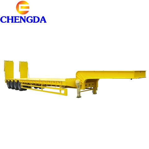 4 Axles 80ton Low Bed Trailer For Nigeria