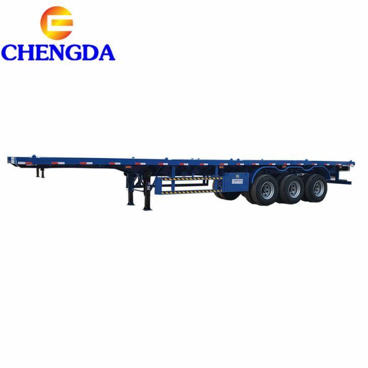 Hot Sale Low Price 3 Axles 4 Axles 20ft 40 Ft Flatbed Trailer