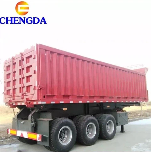 45cbm 80ton 120ton Side Tipping Dump Trailer
