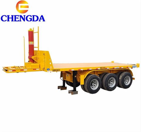 China New Tri Axles 40 Ton Hydraulic Container Dump Semi Trailer