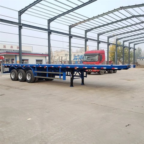 3 Axle 45ft Flatbed Container Trailer