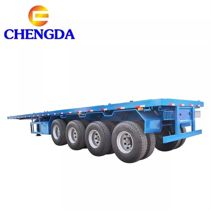 4 Axle 53ft Flatbed Semi Trailer